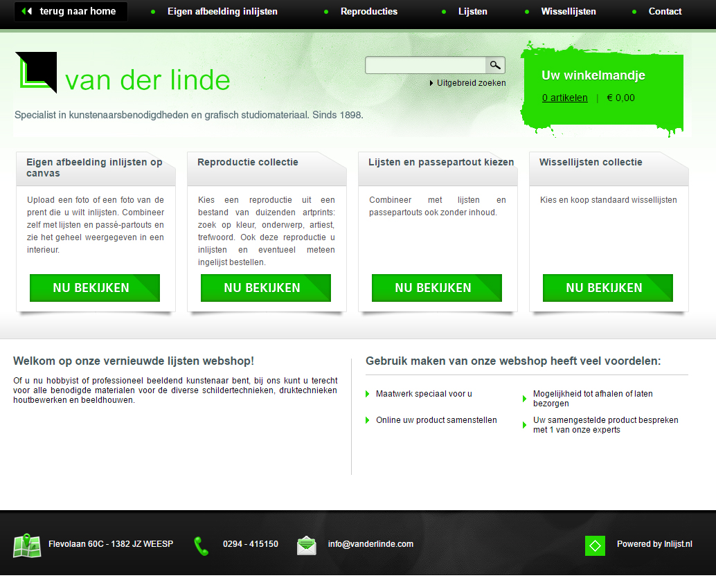 Van der Linde interactief inlijstatelier